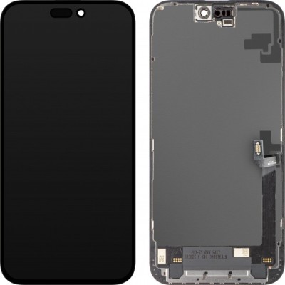 Display cu Touchscreen ZY pentru Apple iPhone 16 Plus, cu Rama, Versiune LCD In-Cell, Negru foto