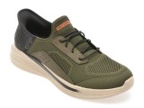 Cumpara ieftin Pantofi sport SKECHERS kaki, SLADE, din material textil