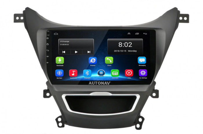 Navigatie Hyundai Elantra 2013-2015 AUTONAV Android GPS Dedicata, Model Classic, Memorie 128GB Stocare, 6GB DDR3 RAM, Display 9&quot; Full-Touch, WiFi, 2 x