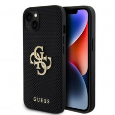 Husa Guess PU Perforated 4G Glitter Metal Logo pentru iPhone 15 Black foto