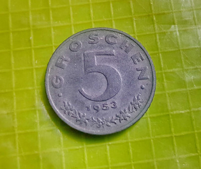 D632-Lot 386 Monede 5 Grosi Groschen Austria anii 1950-60-70-Vultur imperial. foto