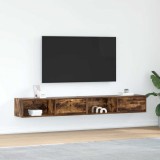 vidaXL Dulapuri TV 2 buc Stejar afumat 100x31x25,5 cm Lemn prelucrat