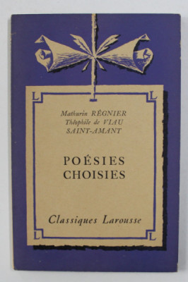MATHURIN REGNIER - THEOPHILE DE VLAU , SAINT - AMANT - POESIES CHOISIES , 1935 foto