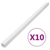 VidaXL Șine de cabluri, 60x60 mm, 10 m, PVC