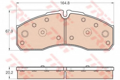 Set placute frana,frana disc IVECO DAILY III caroserie inchisa/combi (1997 - 2007) TRW GDB3567 foto