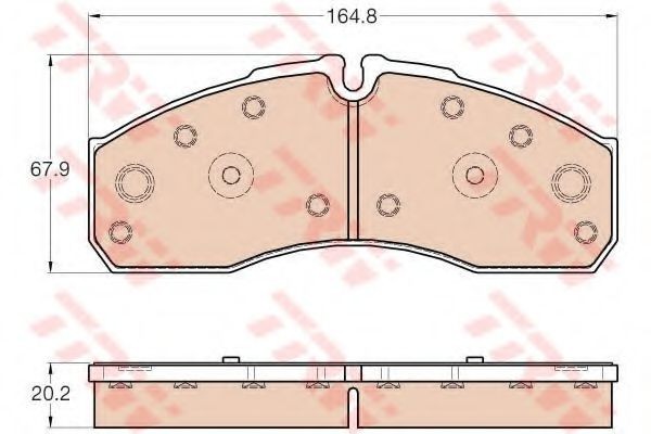 Set placute frana,frana disc IVECO DAILY III caroserie inchisa/combi (1997 - 2007) TRW GDB3567