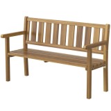 Outsunny Bancă de Grădină pentru 2 Persoane, Bancă de Exterior cu Lamele din Lemn de Molid, Stil Country, Bancă pentru Terasă, Patio și Curte, 150x57x