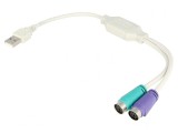 Adaptor USB la PS/2 cu 2 Sockets