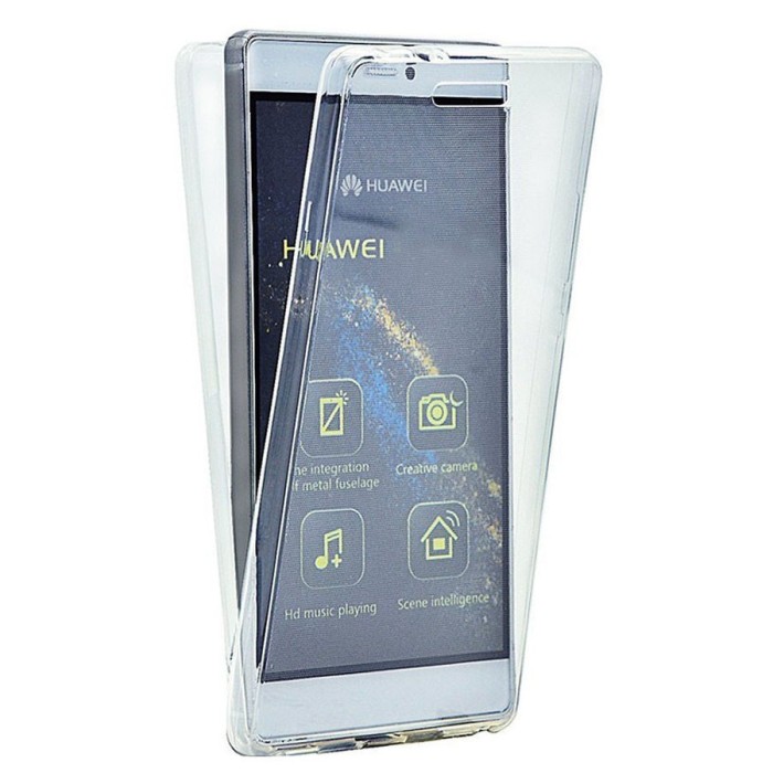 Capac de protectie Full TPU 360&deg; (fata + spate) compatibila Huawei P Smart, transparent