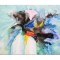 Tabou abstract pictat manual birou, living, dormitor - Vortex - 100x60cm ulei pe panza, spectaculos