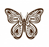 Cumpara ieftin Sticker decorativ Fluture, Maro, 60 cm, 1158ST-1, Oem