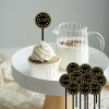 Propsuri VIP Negru-Auriu, 7.5cm, Set 12 Bucăți, Decor M&acirc;ncare Petrecere, Aperitive, Rulouri, Br&acirc;nzeturi, Reutilizabile ABS