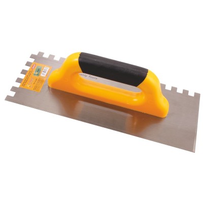Gletiera inox cu zimti, negru - galben, 120 x 300 mm foto