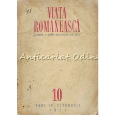 Revista Viata Romaneasca Nr.:10/1951- Mihai Beniuc, Veronica Porumbacu