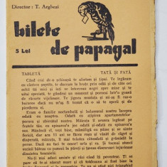 BILETE DE PAPAGAL , REVISTA , DIRECTOR TUDOR ARGHEZI , NR. 20 , VOLUMUL I , ANII '37 - ' 38
