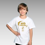Echipa națională de hochei tricou de copii HO&Scaron;I DĚKUJEM Ice Hockey World Championship Czechia MS 2024 GOLD EDITION White - Dětsk&eacute; S 6 - 106 - 116