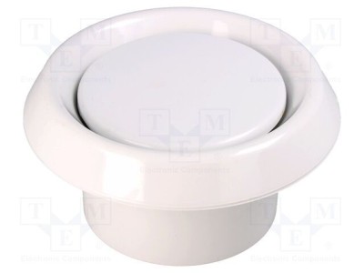 Accesorii: anemostat albă polipropilenă &amp;Oslash;100mm AN foto