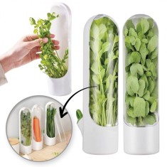 Recipient pentru depozitarea ierburilor proaspete, menta, legume pentru frigider si alte produse, 25x6.5cm, POJ08