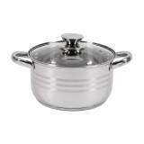Semioala Inox Heinner Myra, 20x11.5cm, 3.5L, Capac Sticla Termorezistenta, Inductie