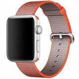 Cumpara ieftin Curea iUni compatibila cu Apple Watch 1/2/3/4/5/6/7, 40mm, Nylon, Woven Strap, Red Velvet