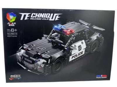 Set constructie tip lego masina de politie, 437 piese, Technic Racing Car 48014 foto