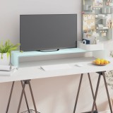 vidaXL Stativ TV/Suport monitor, sticlă, verde, 100 x 30 x 13 cm
