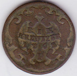 1.Austria 1 EIN KREUTZER kreuzer 1762 P Maria Tereza,cu patina, Europa