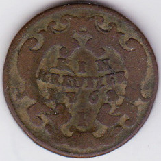 1.Austria 1 EIN KREUTZER kreuzer 1762 P Maria Tereza,cu patina