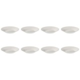 Set Farfurii 8 piese, Farfurii Adanci, Portelan, Albe, diametru 22.5 cm