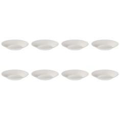 Set Farfurii 8 piese, Farfurii Adanci, Portelan, Albe, diametru 22.5 cm foto