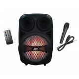 Boxa Activa Portabila ,Putere 30 W, Microfon Inclus,Bluetooth,FM,USB,Card SD,Telecomanda,Lumini Party,Negru