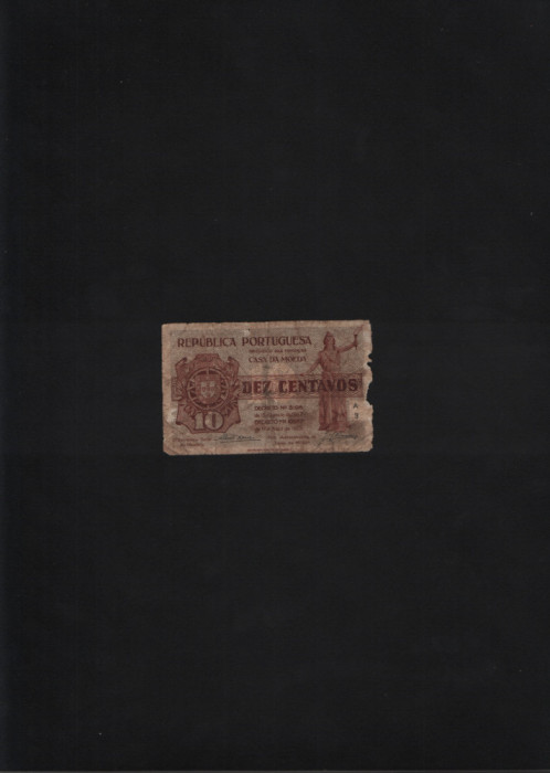 Portugalia 10 centavos 1925 seriaA3 uzata