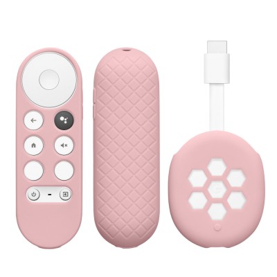 Husa Telecomanda si dispozitiv Kwmobile pentru Toshiba Chromecast 2020 4K, Roz deschis, Silicon, KWM000018FH005C foto