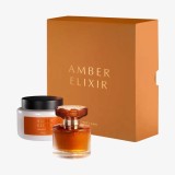 Set cadou Amber Elixir , crema de corp 250 ml, apa de parfum 50 ml, aroma orientala vanilata lemnoasa