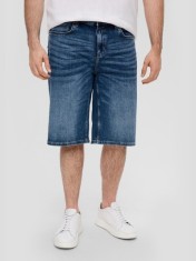 Pantaloni scurti barbati big size de blugi Casby cu croiala Relaxed fit, Albastru, W40