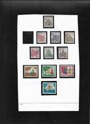 Germania foaie album cu 11 timbre foto
