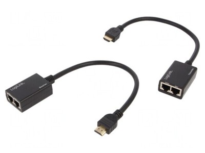 Extender HDMI HDCP RJ45 Negru 30m foto