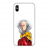 Husa compatibila cu Apple iPhone X Silicon Gel Tpu Model One Punch Man Saitama