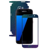 Cumpara ieftin Set Folii Skin Acoperire 360 Compatibile cu Samsung Galaxy S7 - ApcGsm Wraps Chameleon Purple/Blue, Oem