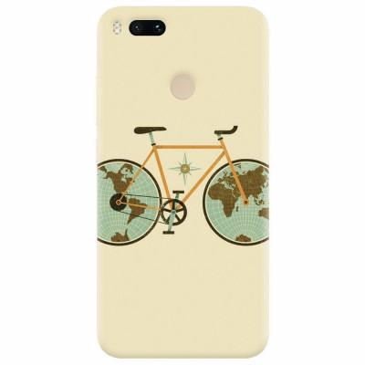Husa silicon pentru Xiaomi Mi A1, Retro Bicycle Illustration foto