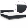 VidaXL Cadru de pat, negru, 180 x 200 cm, piele ecologică 284881