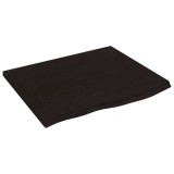 Cumpara ieftin Blat de masa maro inchis 60x50x2cm, lemn masiv de stejar tratat