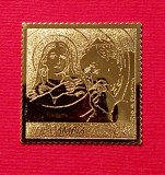 ✅Gambia 2005,Papa Paul II/Maria,timbru din foita aur/embosat,Mi. 5574/9 Euro,MNH
