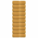 VidaXL Prosoape de săpun 10 buc Aur 30x30 cm 360 g/m&sup2; 100% bumbac