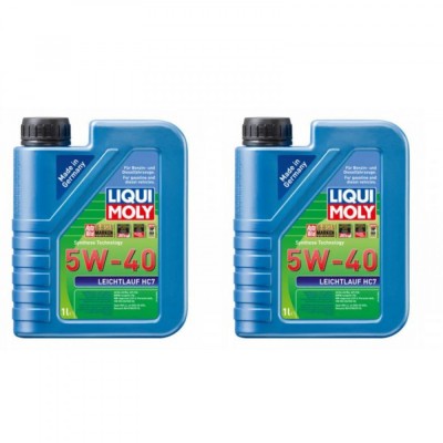 Pachet 2 litri Ulei Motor Sintetic Liqui Moly Leichtlauf HC7 5W40 foto