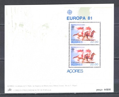 Portugalia-Azore.1981 EUROPA:Folclor-Bl. SP.74 foto