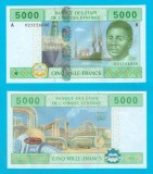 Gabon (p#409A) 5.000 Francs 2002 UNC &#039;Africa Centrală&#039; serie: A 0211546xx