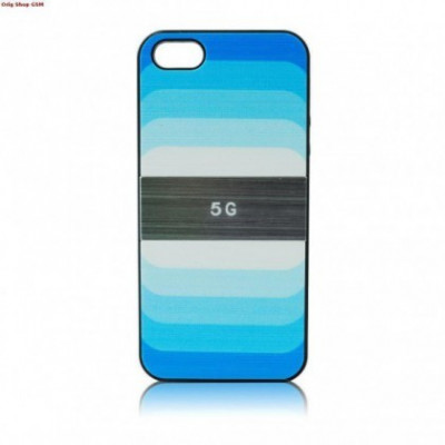 Husa plastic Apple iPhone 5 / 5S Blun Albastru Blister foto