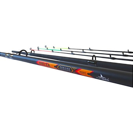 Lanseta 3.9 m Feeder Delta, din 3 tronsoane, cu 3 varfuri si husa de depozitare