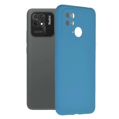 Husa Xiaomi Redmi 10C Silicon Albastru cu Microfibra SoftEdge